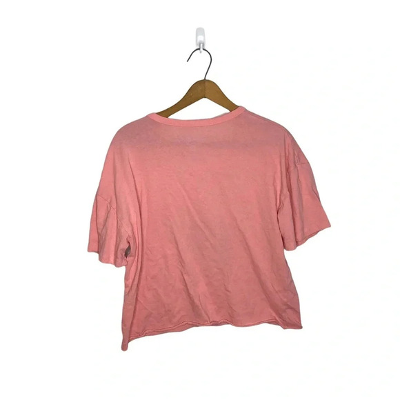 THE ROLLING STONES Spell Out Graphic Lips Boxy Crop Top Band T Shirt - Picture 3 of 5